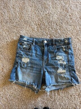 American Eagle Outfitters Distressed Denim Shorts - Blue